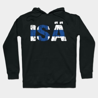 Isa Father Finnish Dad Flag Distressed Hoodie